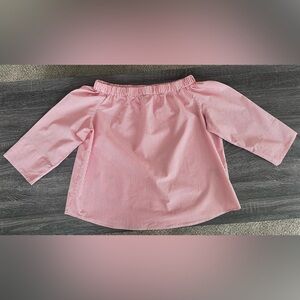 Zac & Rachel Pink 🌺 & White ⚪️ Striped Off-Shoulder Top | Size XL